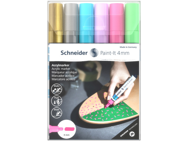 Acryl Marker Schneider Paint-it 320 4mm etui 6st. - S-120296