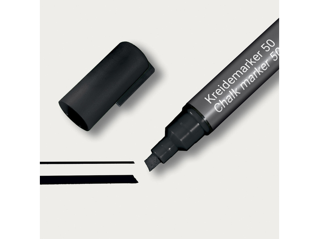 Krijtstift Sigel beitelpunt 1-5 mm zwart 1 stuks