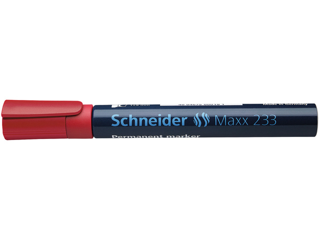 Marker Schneider Maxx 233 permanent, beitel punt rood