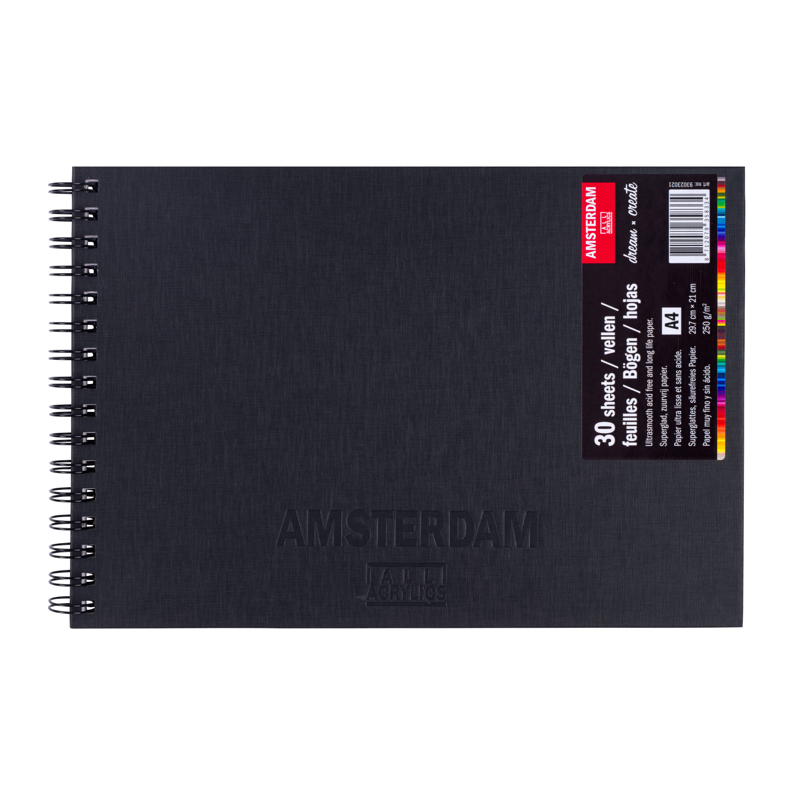 Amsterdam Schetsboek | 29,7 x 21 cm (A4), 250 g, 30 vellen