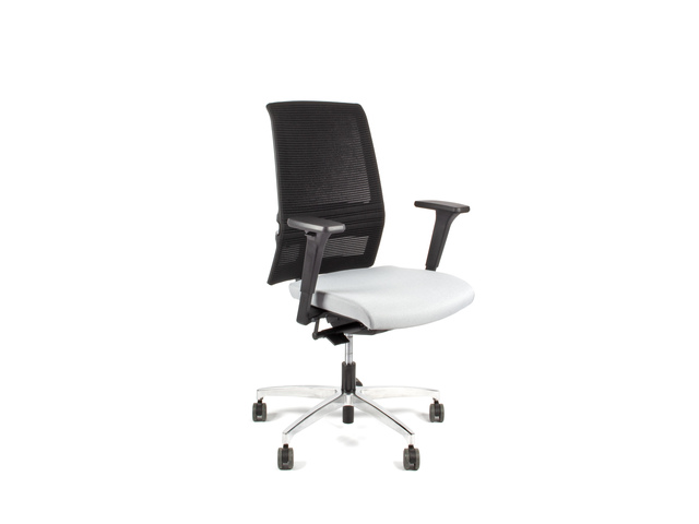 Bureaustoel Linea Omnia 01 zwart/grijs met 3D armleuning