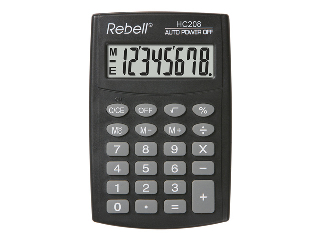 Calculator Rebell-HC208-BX zwart