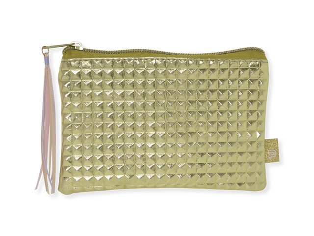 Etui Galaxy Girl goud glimmen 15x10cm.