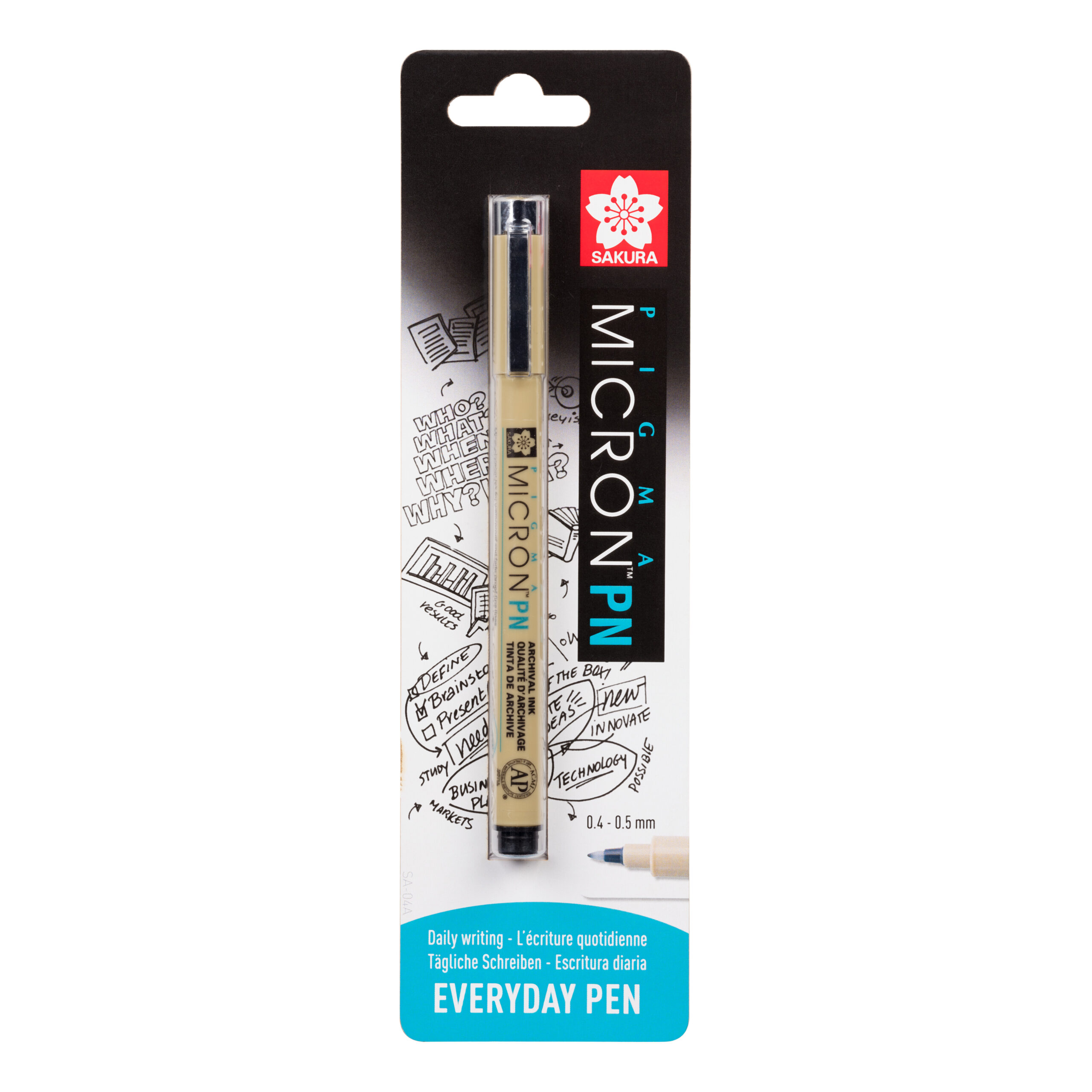 Sakura Blisterkaart Pigma Micron PN Zwart, 1 stuks