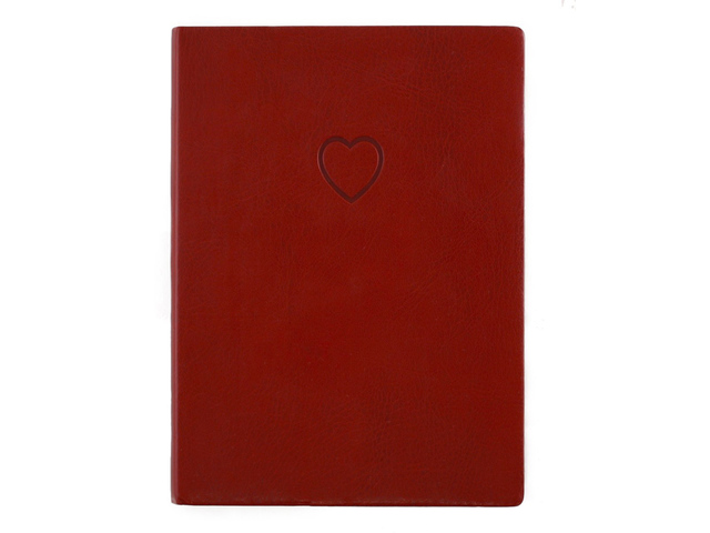 Notitieboek Eccolo Essential Red Heart lijn ca.13x18cm 80gr