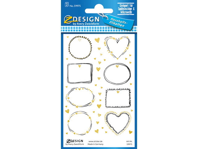 Huishoudetiket Z-design Home pakje a 2 vel doodles
