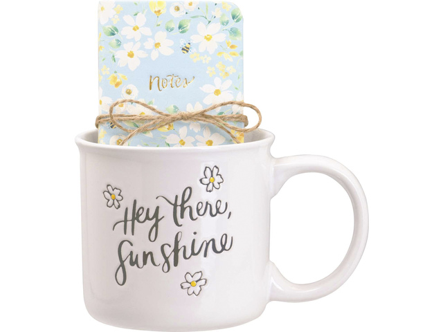 Giftset Eccolo HL mok 600ml, notitieboekje ca. 8x14cm Hey