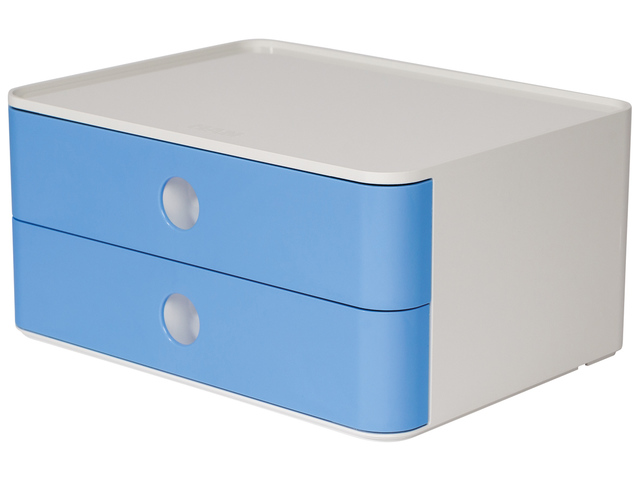 Smart-box Han Allison met 2 lades, hemels blauw