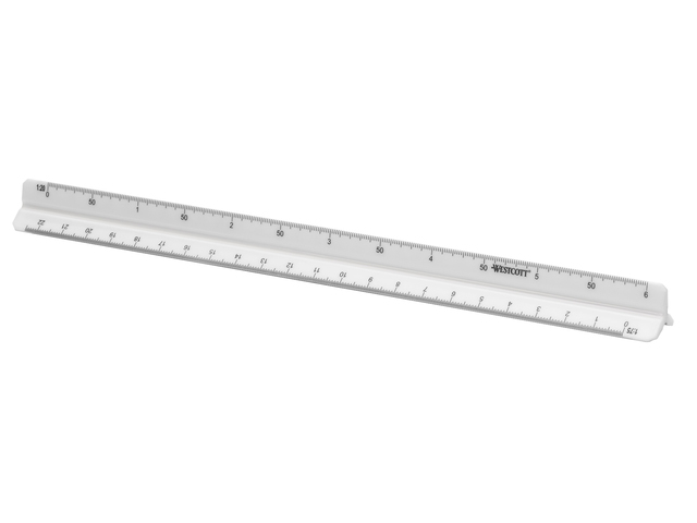 Schaalstok Westcott 30cm 1:20-25-50-75-100-125