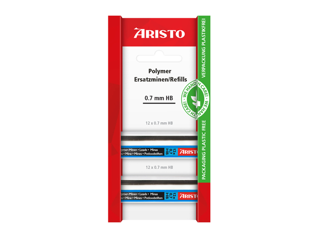 Potloodstiftjes Aristo HB 0,7mm polymer op eco