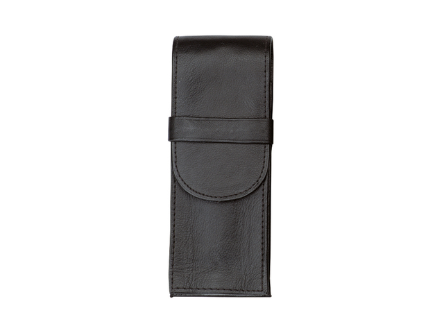 Pennenetui Alassio leder 14 x 6 x 2,5 cm zwart