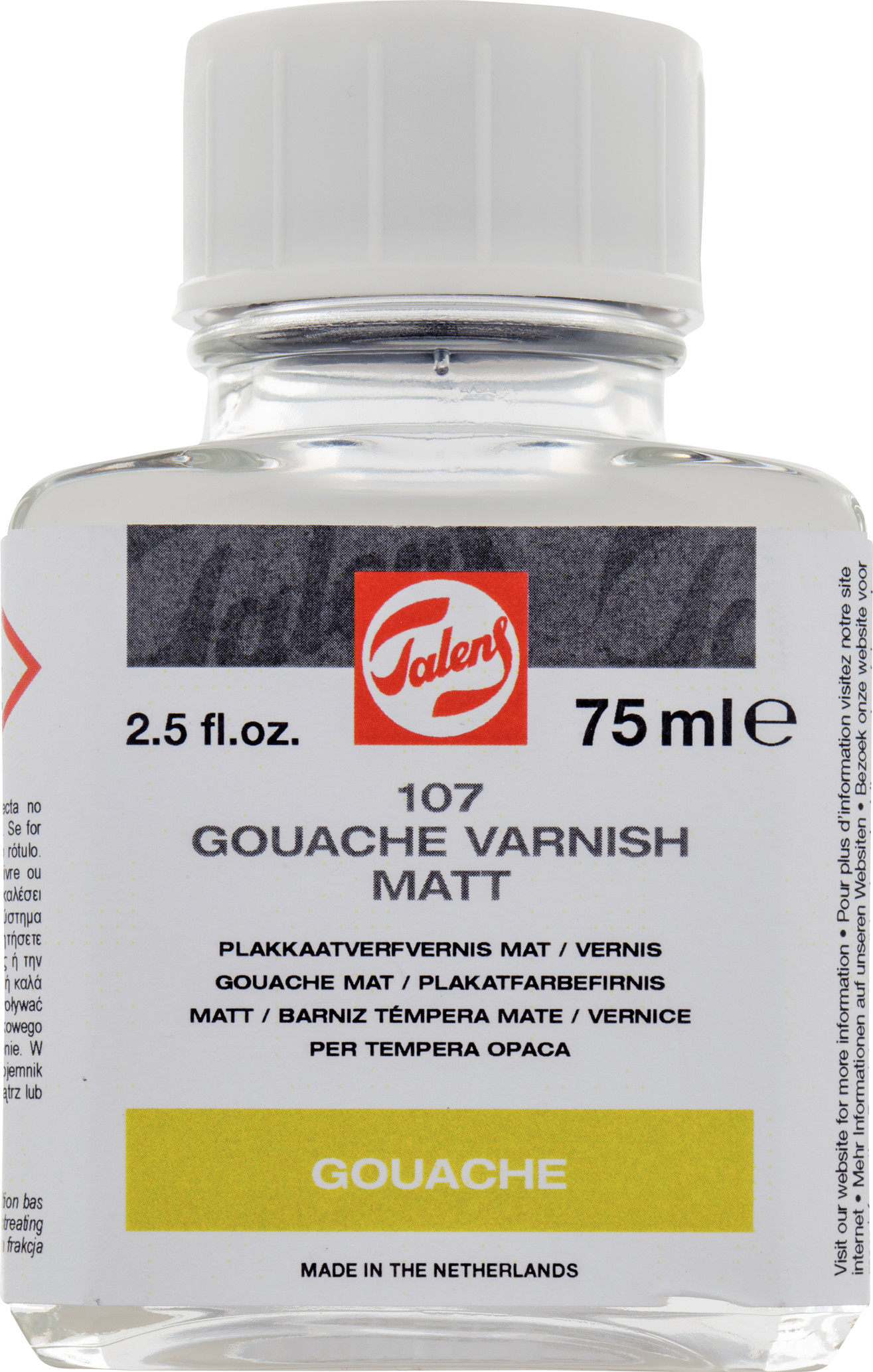 Talens Plakkaatverfvernis Mat 107 Fles 75 ml