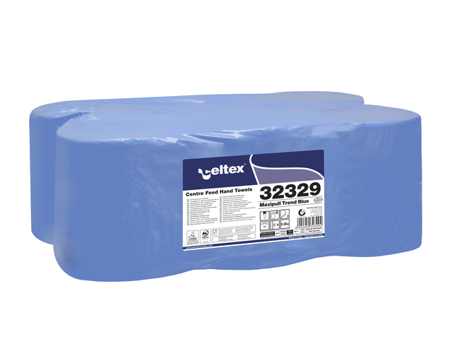Poetspapier Celtex Centerfeed Midi 2-laags blauw 108 meter
