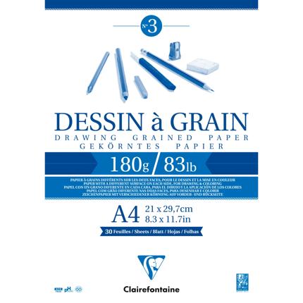 Clairefontaine Drawing pad white paper 30 sheets 180g