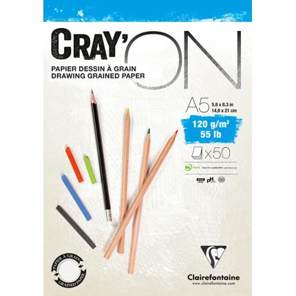 Clairefontaine Cray'ON Glued pad 50 sheets 120g