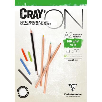 Clairefontaine Cray'ON Glued pad 30 sheets 160g