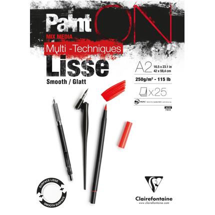 Clairefontaine PaintON White smooth pad 25 sheets 250g