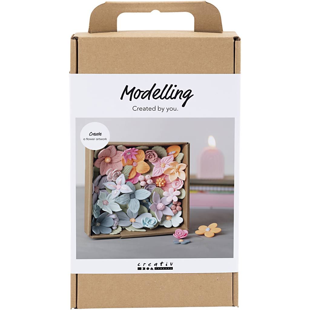 Hobbyset Boetseren, Bloemen, pastelkleuren,