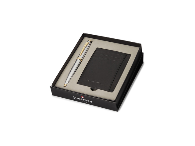 Balpen Giftset SHEAFFER 300 G9342 Bright chrome gold tone - SF-G2934251-2