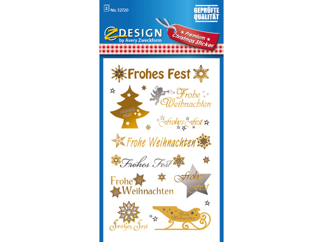 Etiket Z-design Christmas tekstregels - 2 vel