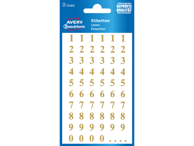 Cijferetiket Z-design Home goud 2 vel