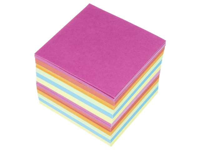 Memokubus inhoud Kangaro 9x9x9cm ass kleur krimp a 700v