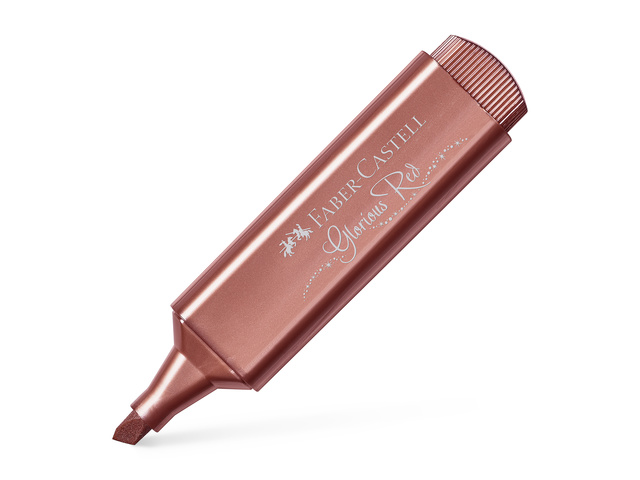 Tekstmarker FC 46 metallic rood