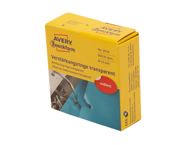 Versterkingsringen Zweckform transp. doorsnee 13mm, 500st.