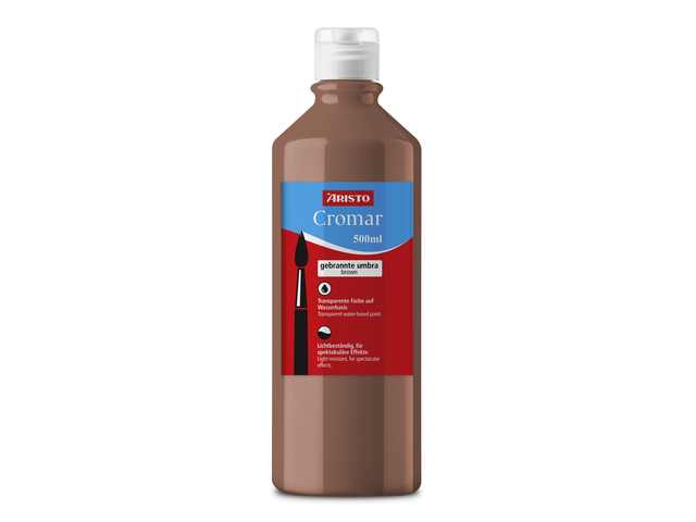 Verf Aristo Cromar 500 ml, gebrande omber, transparante