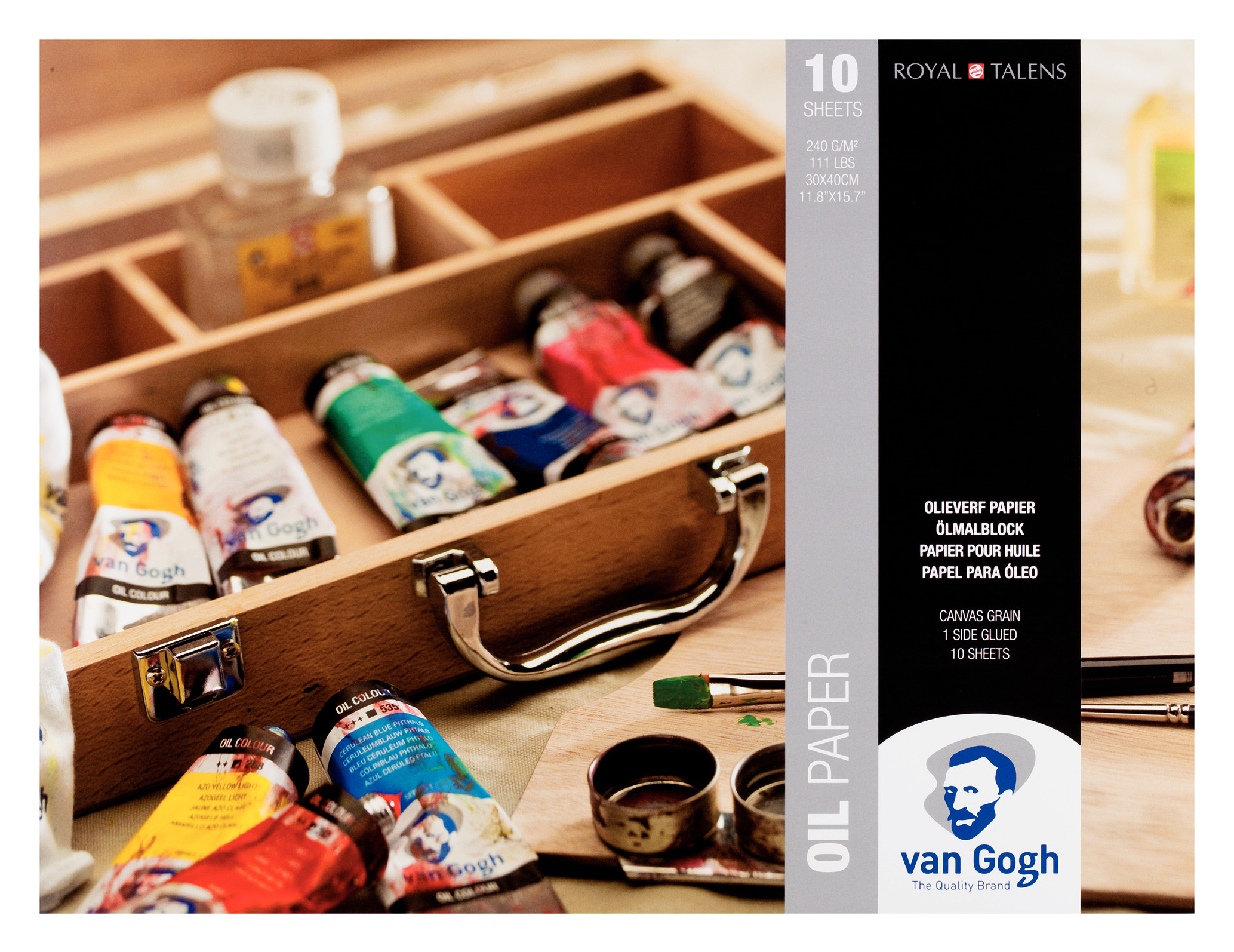 Van Gogh Blok met olieverfpapier 10 vellen 240 g formaat 30 x 40 cm