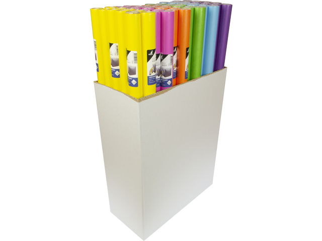 Cadeaupapier Kangaro kraft uni 6 kleuren ass. 70x200cm. 60 ro