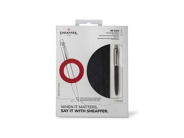 Balpen Giftset SHEAFFER 321 Sentinel black met A5 notebook