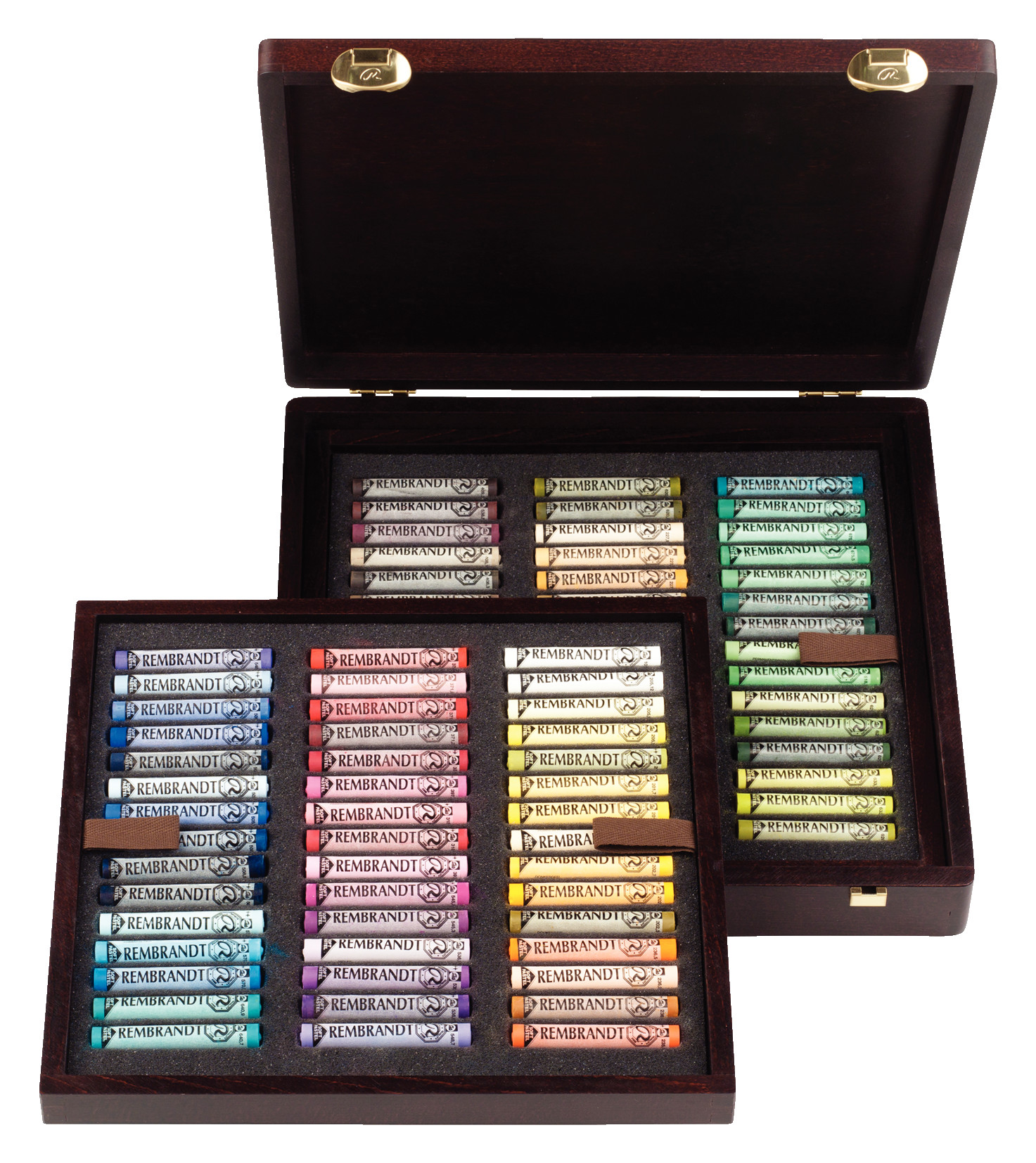 Rembrandt Soft pastel houten kist set Landschapsselectie Professional | 90 hele pastels