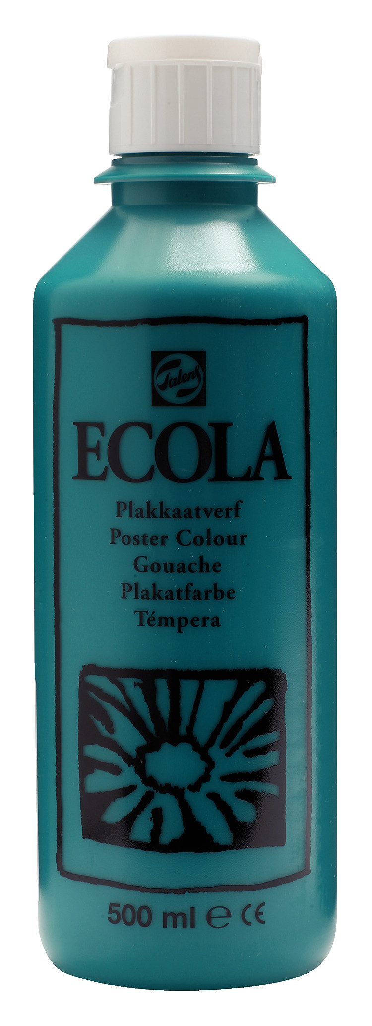 Ecola Plakkaatverf Fles 500 ml Donkergroen 602