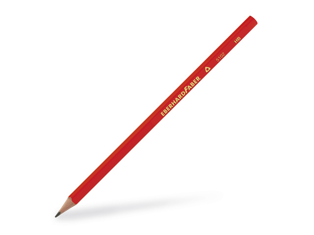 Potlood EFA HB driekantig rood gelakt 2mm kern doos a 12
