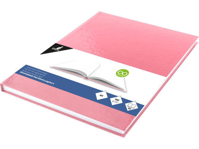 Dummyboek Kangaro A4 blanco hard cover 80 blad 100grs roze