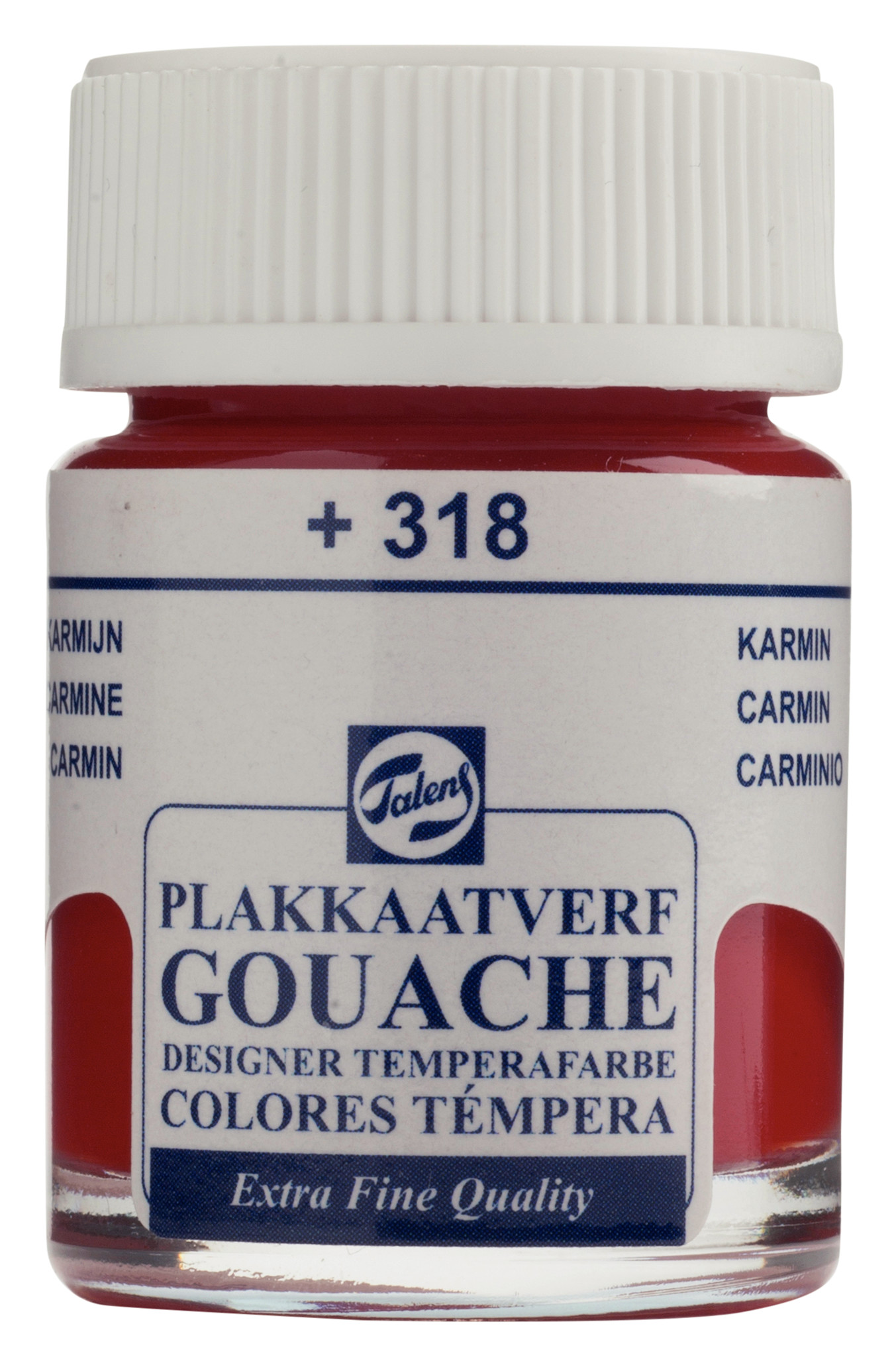 Talens Gouache Extra Fine Quality Fles 16 ml Karmijn 318