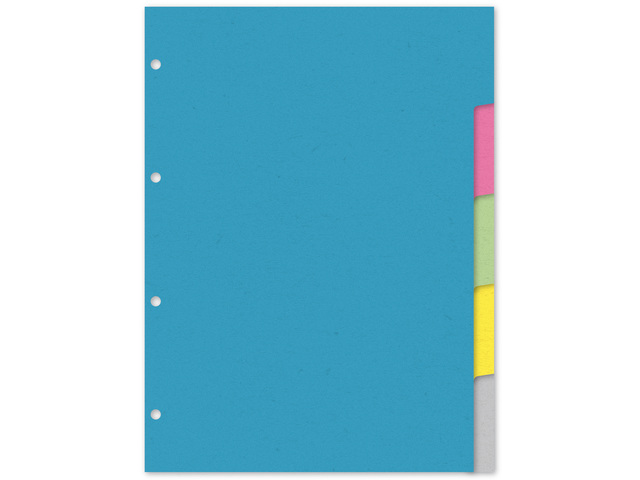 Tabblad Kangaro A4 blanco recycled karton 220gr 4r. 5dlg