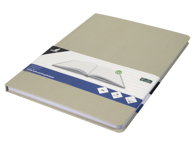 Notitieboek Kangaro kraft A4 96 vel, 70 gram, gelinieerd