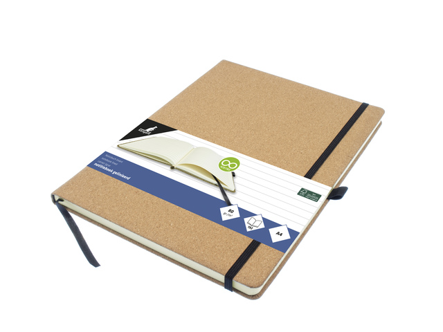 Notitieboek Kangaro A4 kurk lijn HC 96 vel 80 grams roomwi