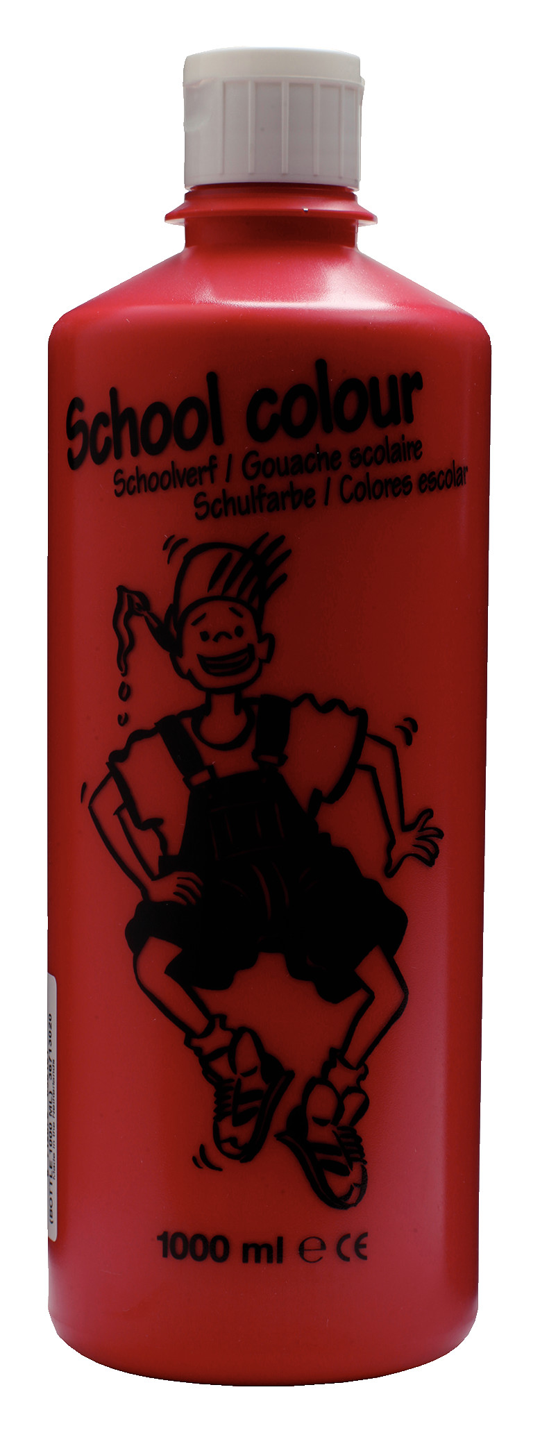 Talens Schoolverf Fles 1000 ml Donkerrood 302