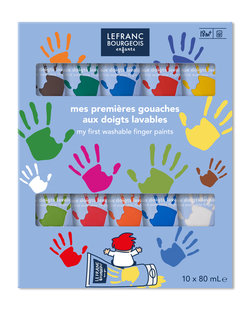 Lefranc Bourgeois Education Gouache Vingerverf Set 10x80ml