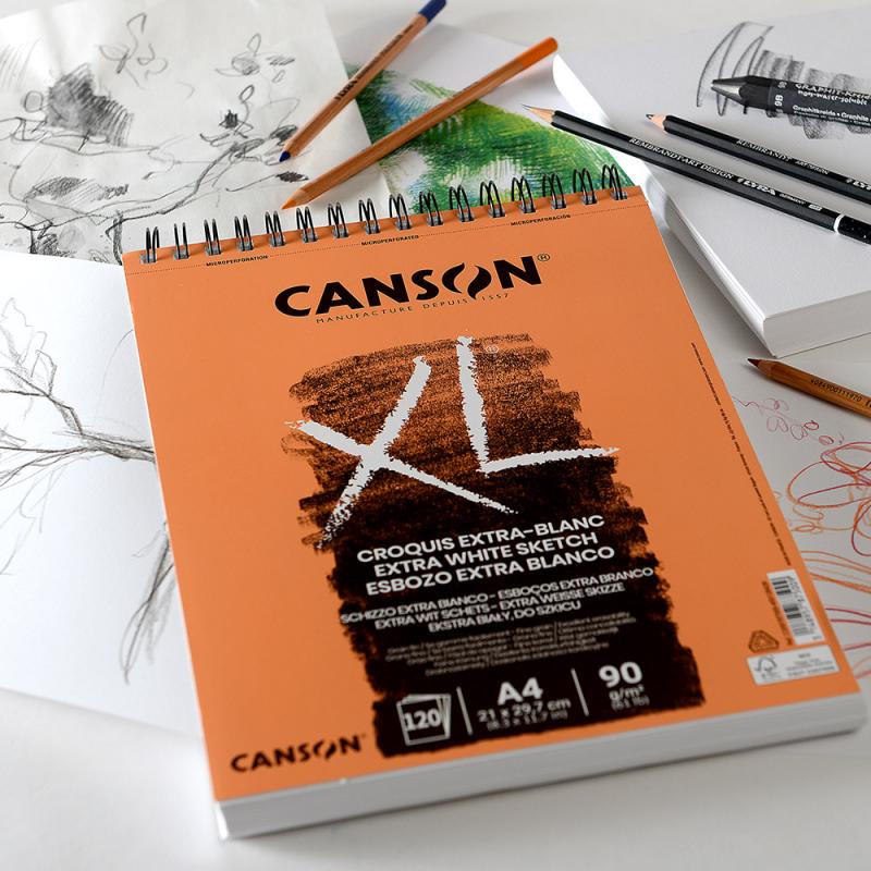 Canson XL Extra Wit papierblok 90 g/m² – 60 pagina’s