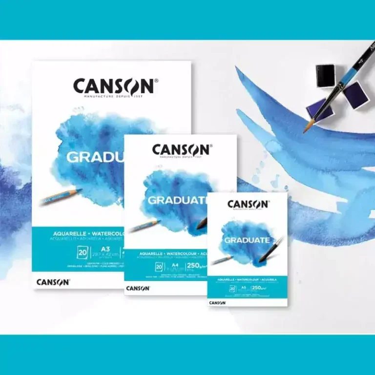 Canson Graduate Aquarelle papierblok 250 g/m² – 20 pagina’s,