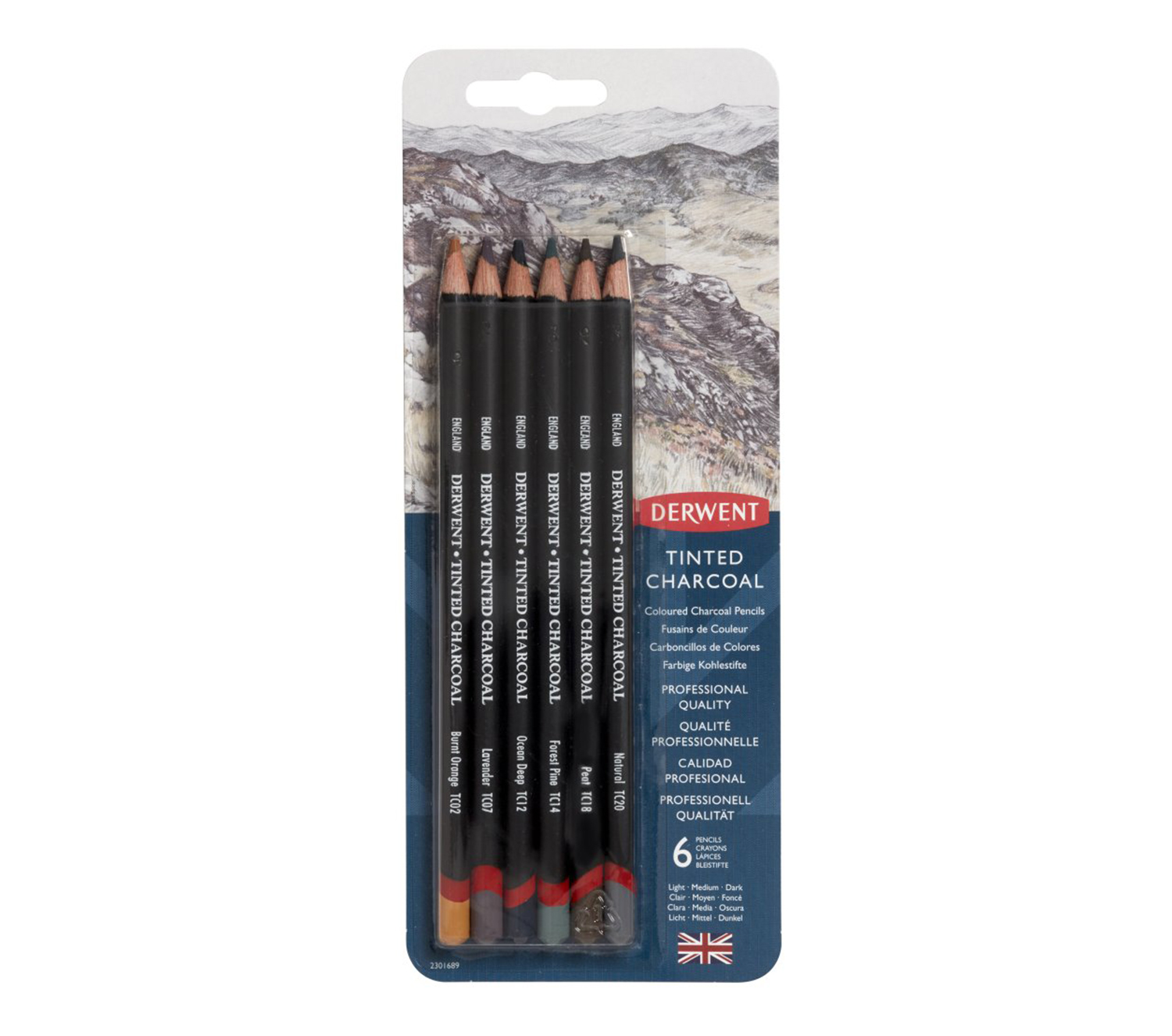Derwent - Tinted Charcoal Pencil Set