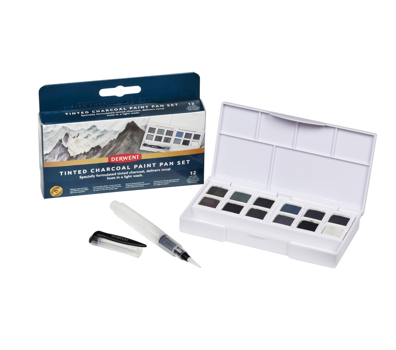 Derwent - Tinted Charcoal Paint Pan Set