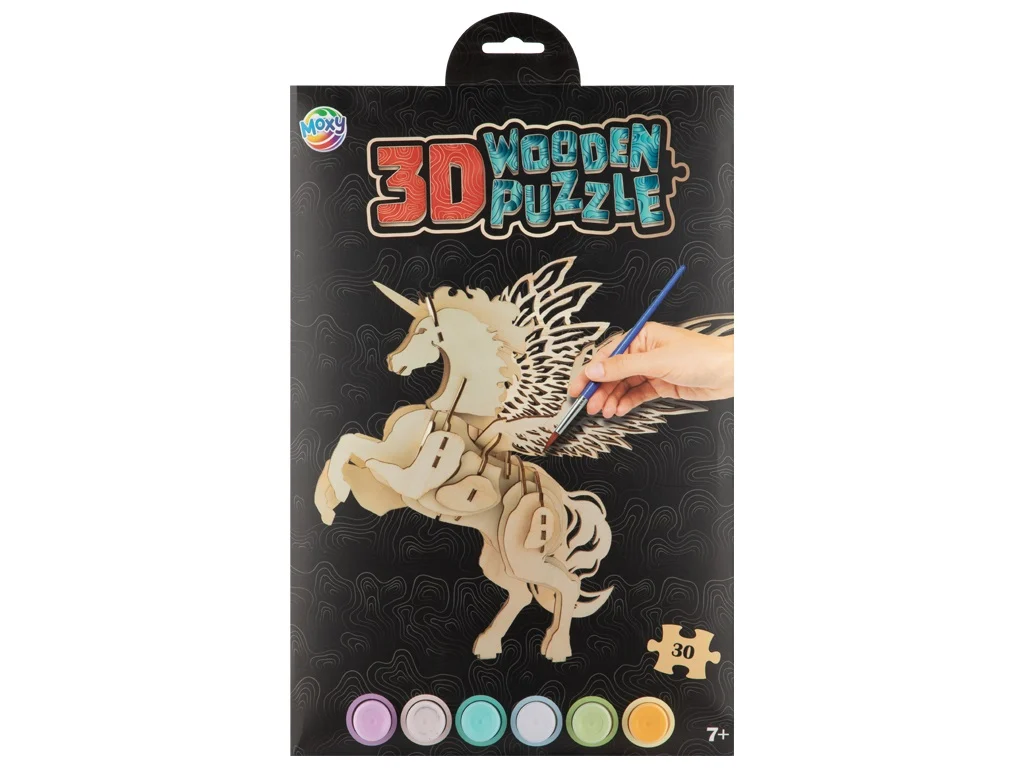 3D HOUTEN PUZZEL – Met Verfset-PAARD