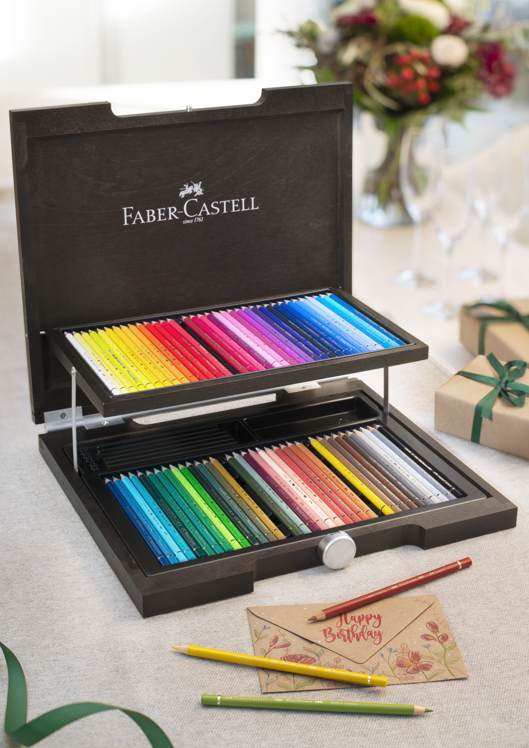 Kleurpotlood Faber-Castell Polychromos houten koffer 72 stuks