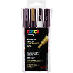 Uni Posca Paintmarker PC-3M-4A ass09 – set van 4 (0.9 – 1.3 mm)