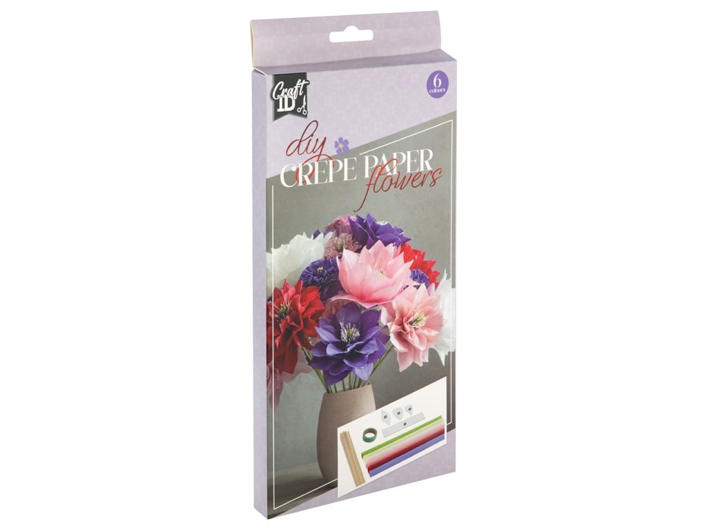 Crepe flowers set 6sheets. 20x25